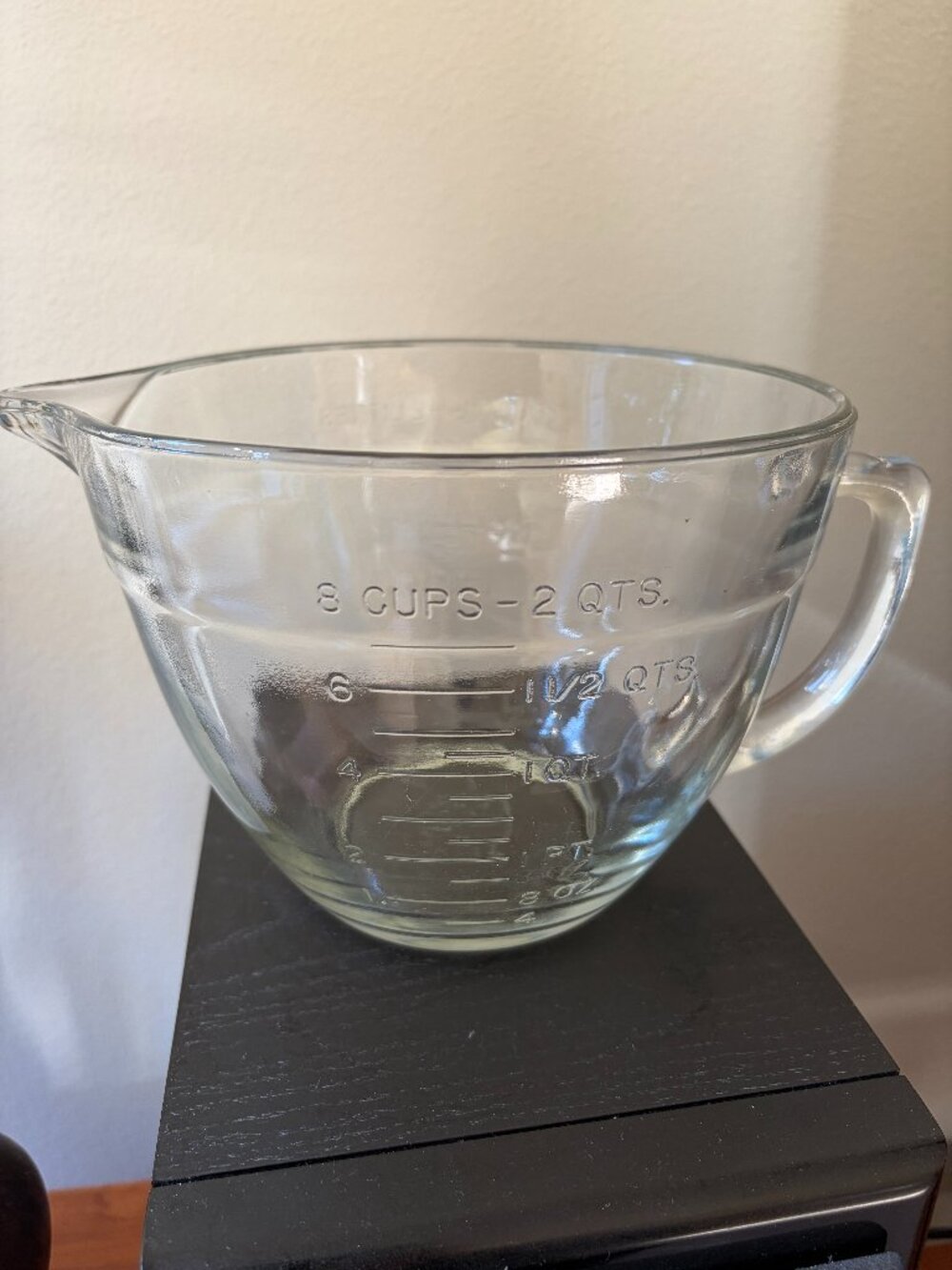 Anchor Hocking 8 cup glass measuring cup vintage.  Good conditions, no chips